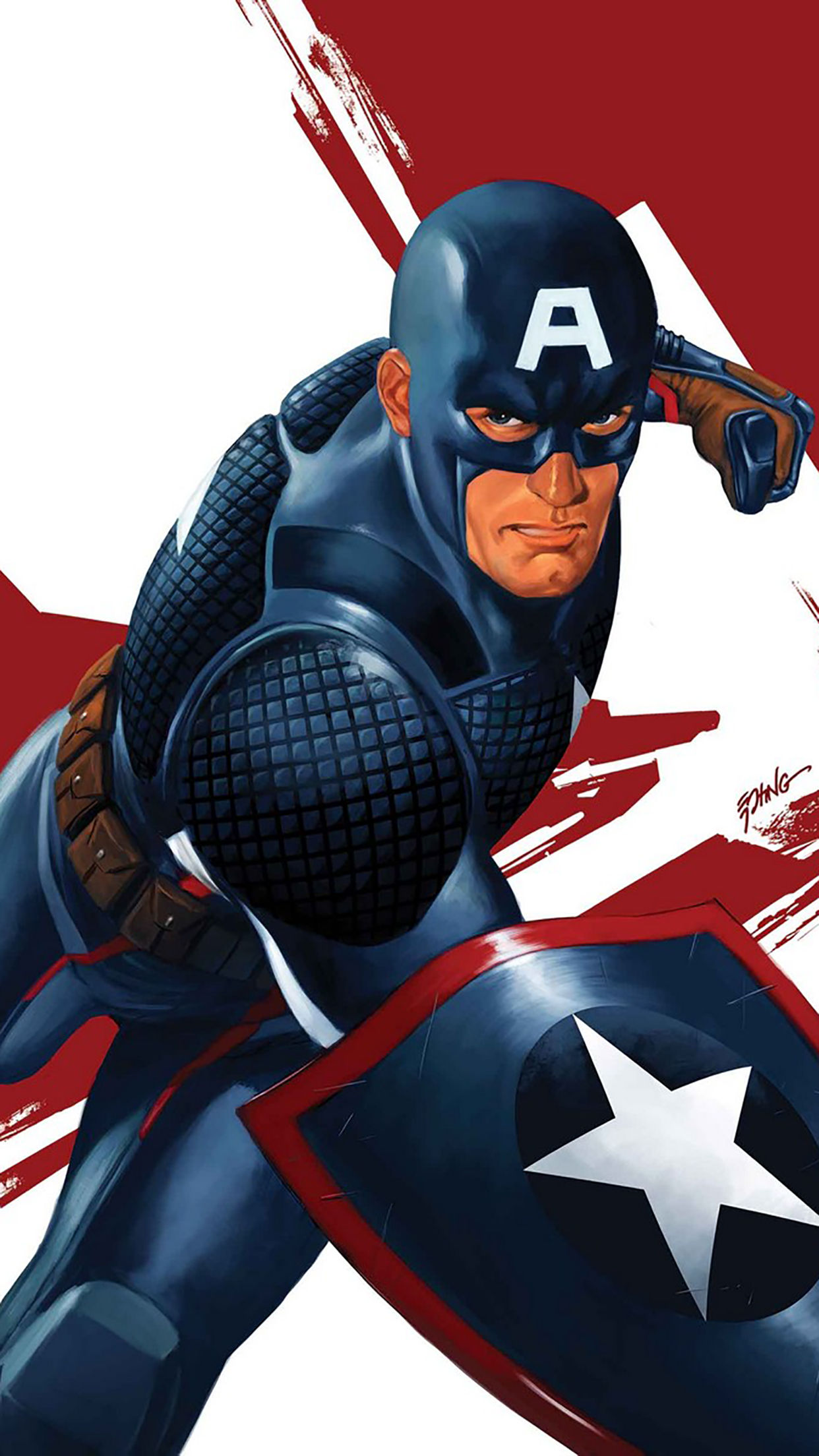 Wallpaper #MHQ-x44B_8f4nGFaVXJ016 Captain America Cartoon Wallpaper for iPhone X 8 7 6 Free