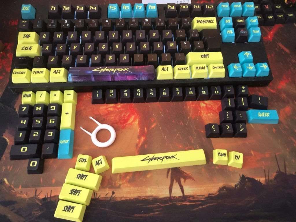 Wallpaper #I6WROJMBVBiSkHCaw440159 Cyberpunk Keycaps Set Gamer Minimalist Black Yellow Keysium