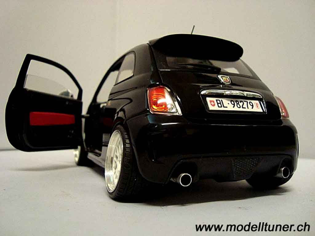 Wallpaper #a819a Front View of Black Fiat 500 Abarth Parked in the Street Editorial