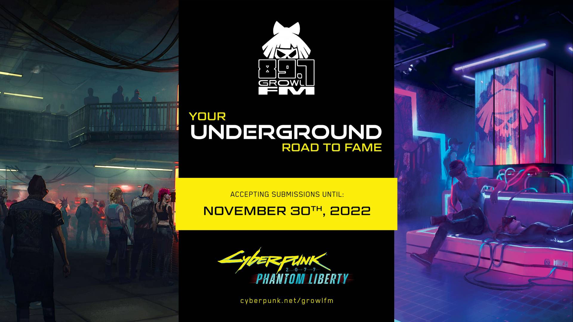 Wallpaper #_hXtu44BmMigT4Un-lZK54 897 Growl Fm Your Underground Road to Fame Cyberpunk 2077