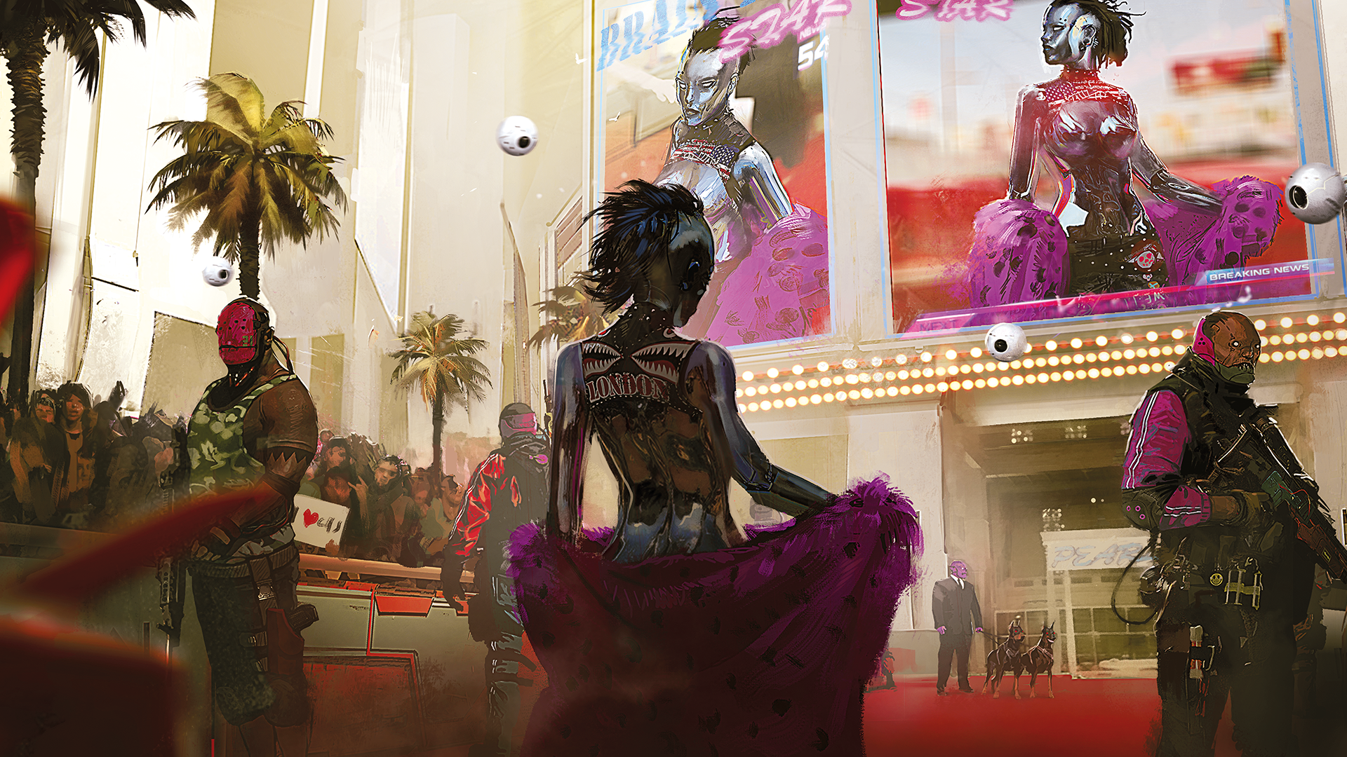 Wallpaper #brgy3ZIBJvJKYCmEnf-H259 Concept Art from the Trailer Home of the Cyberpunk 2077 Universe