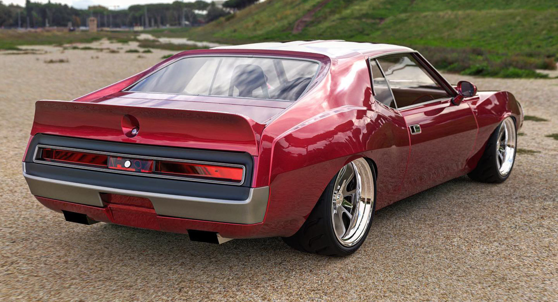 Wallpaper #VUDDL5MBJhL2WPbagr7h341 Amc Javelin Looks Bad to the Bone with Shorter Nose and Hellcat Engine