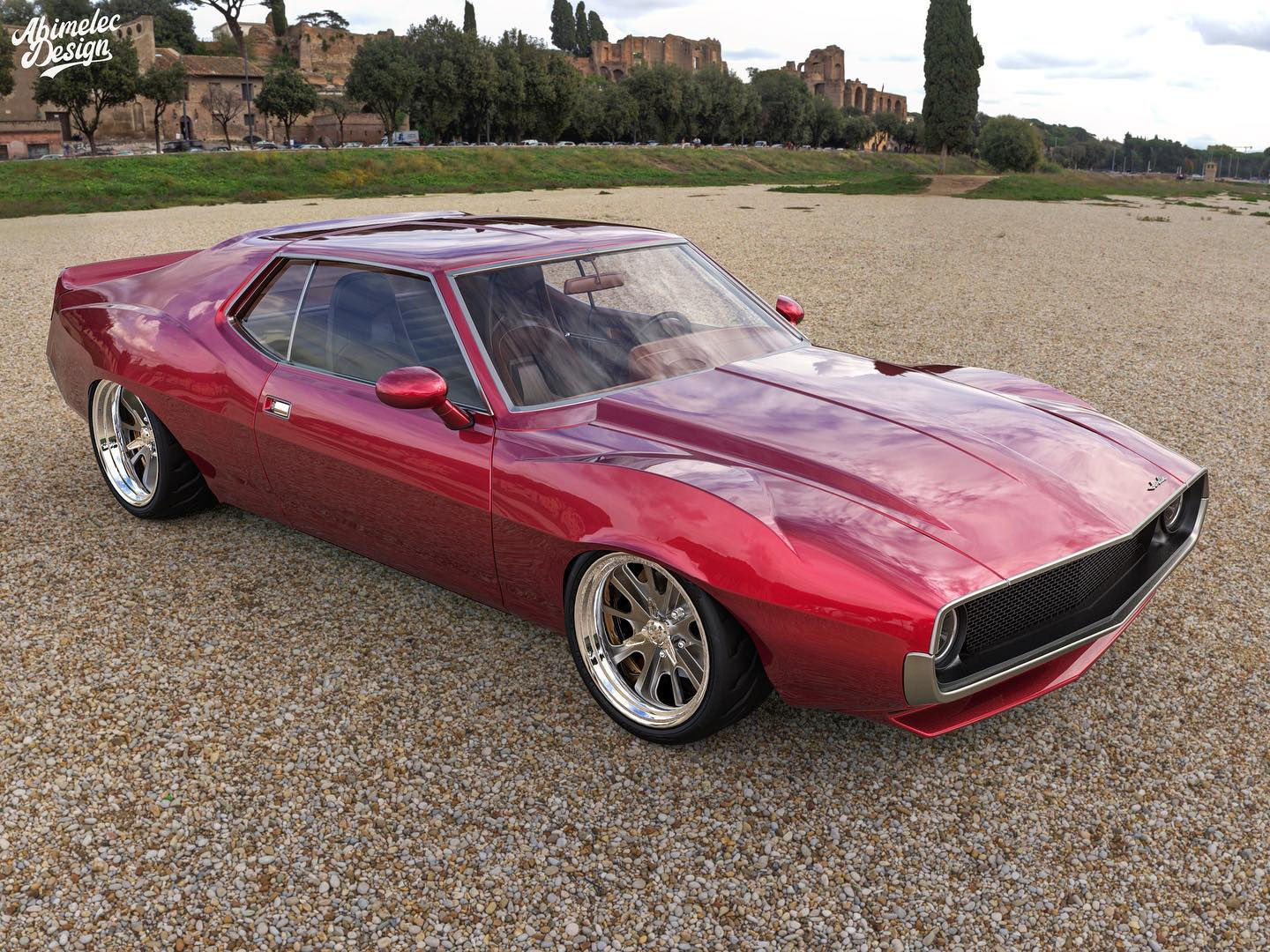 Wallpaper #VUDDL5MBJhL2WPbagr7h265 Amc Javelin Looks Bad to the Bone with Shorter Nose and Hellcat Engine