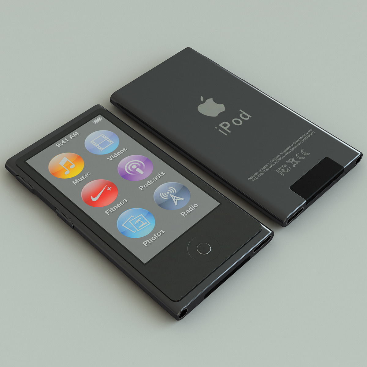 Wallpaper #m1MLNZMBYjRkjcHs_-ju350 Black iPod Nano Generation 3D Model