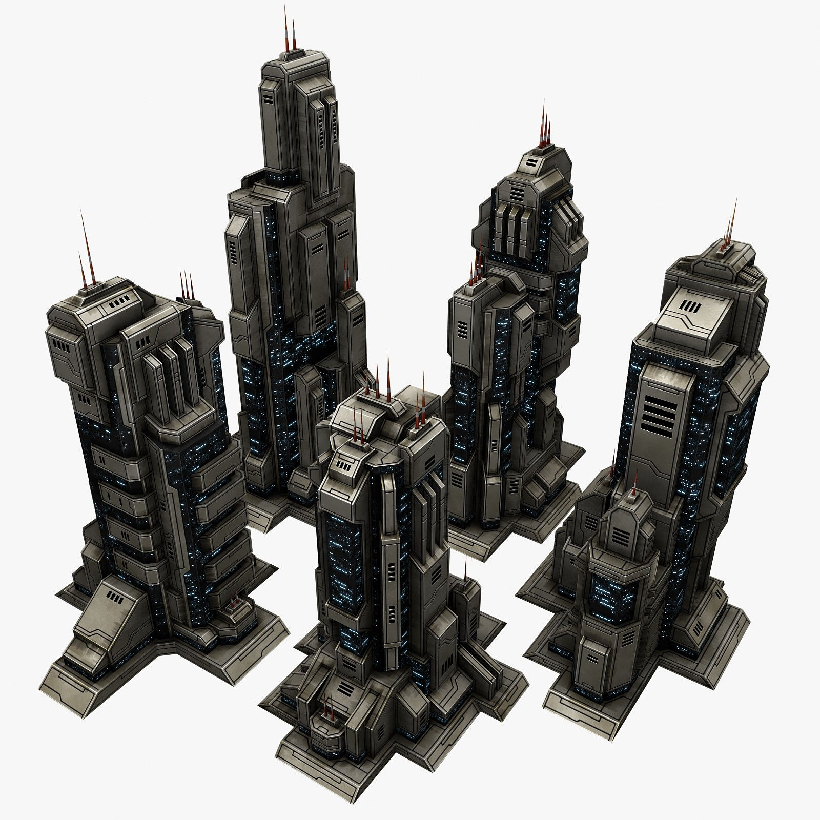 Wallpaper #gBl8Ho8BtGB6xQ78w3ks29 3D Model Sci Fi City Building 5