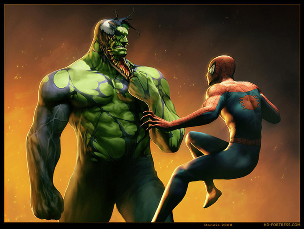 Wallpaper #5n327o4Bnwiau_P6lgSm46 Venom Hulk vs Spiderman by Shawzee on Deviantart