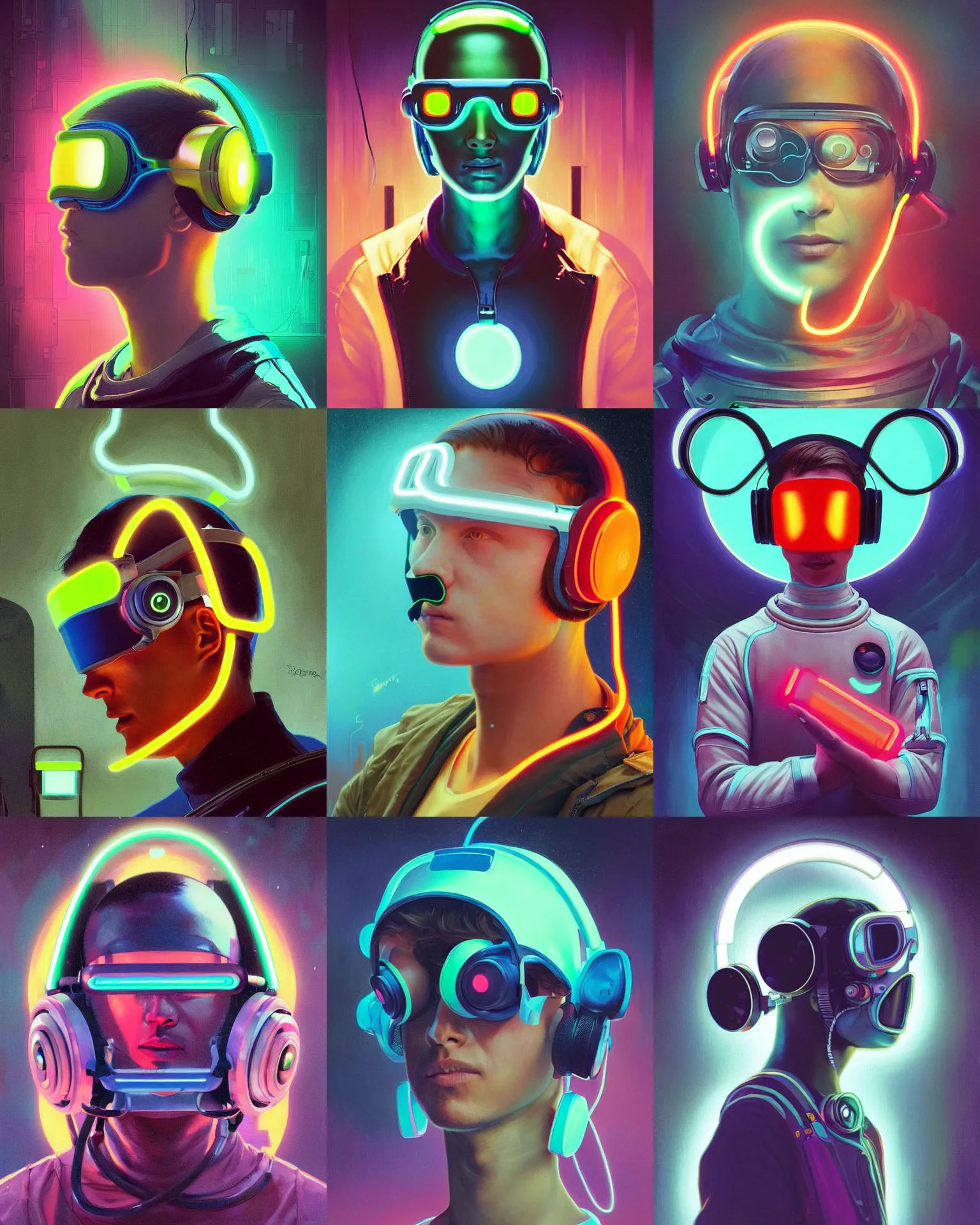 Wallpaper #-63cMZMBKf019FdaOxFD109 Krea Future Coder Looking on Cyclops Visor Over Eyes and Sleek Neon