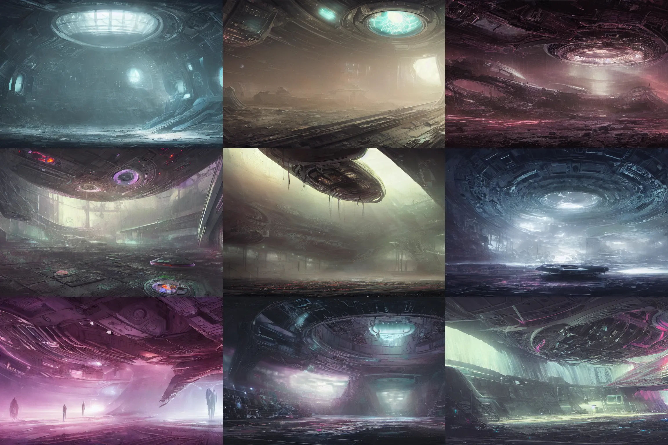 Wallpaper #8miAIJMBSpphPi3-mS3Z104 Krea Inside of a Derelict Alien Spacecraft Mothership Concept Art