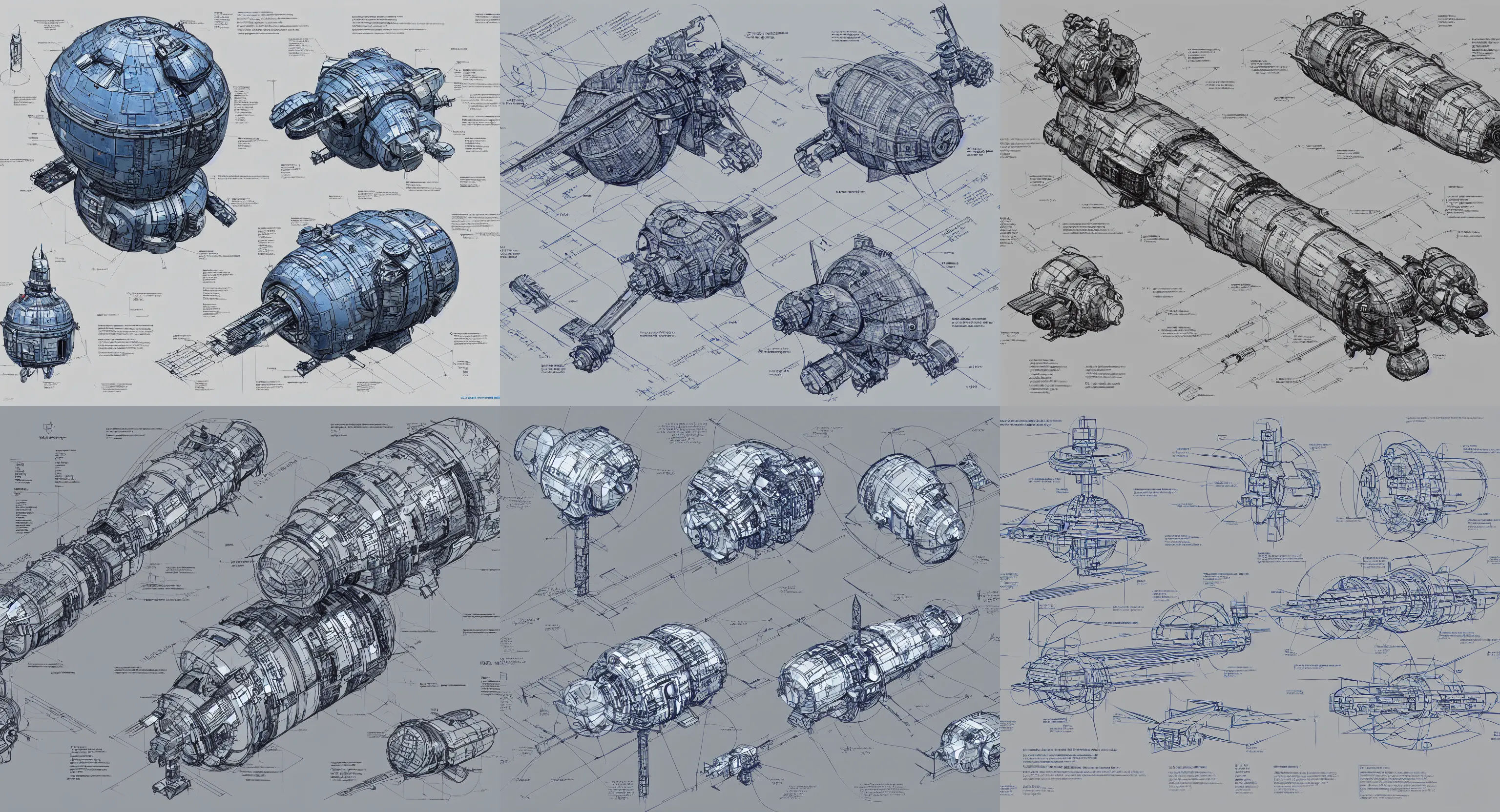Wallpaper #H2huGZMBSpphPi3-FBdI78 Krea a Detailed Schematic Drawing of a Sci Fi Satellite Blueprint