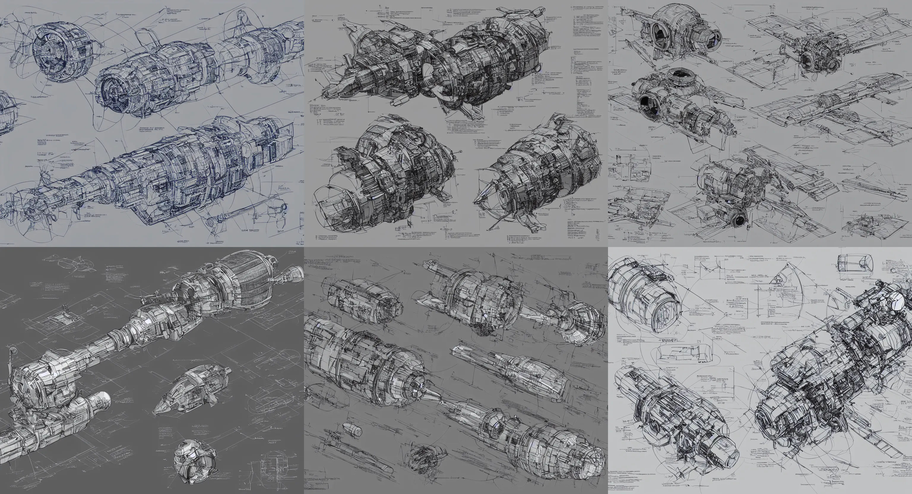 Wallpaper #H2huGZMBSpphPi3-FBdI95 Krea a Detailed Schematic Drawing of a Sci Fi Satellite Blueprint