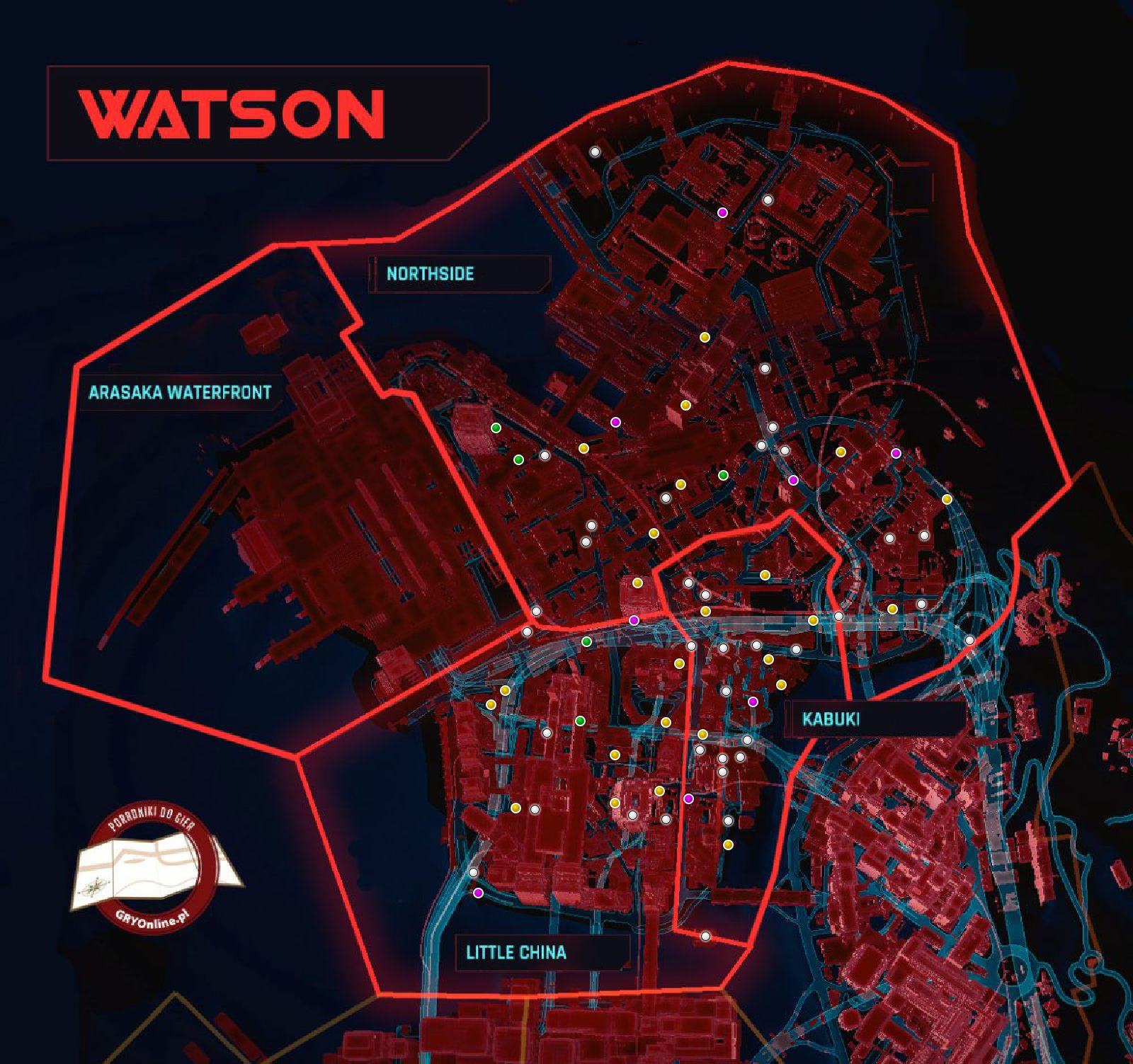 Wallpaper #eBmuBI8BtGB6xQ78fU-b4 Cyberpunk 2077 Watson Kroniki Kryminalne Mapa Solucja Gryonlinepl