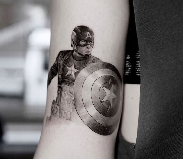 Wallpaper #P5zO4JIBZHQxiYarB7hG208 Captain America Tattoo by Ben Tats Photo 31834