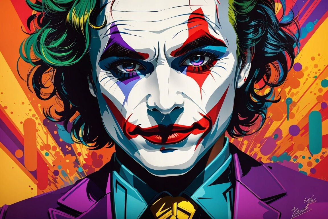 Wallpaper #62cCAJMBSpphPi3-06SW163 Obraz Joker Pop Art Mlodziezowy Do Biura Do Sypialni Salonu Kuchni