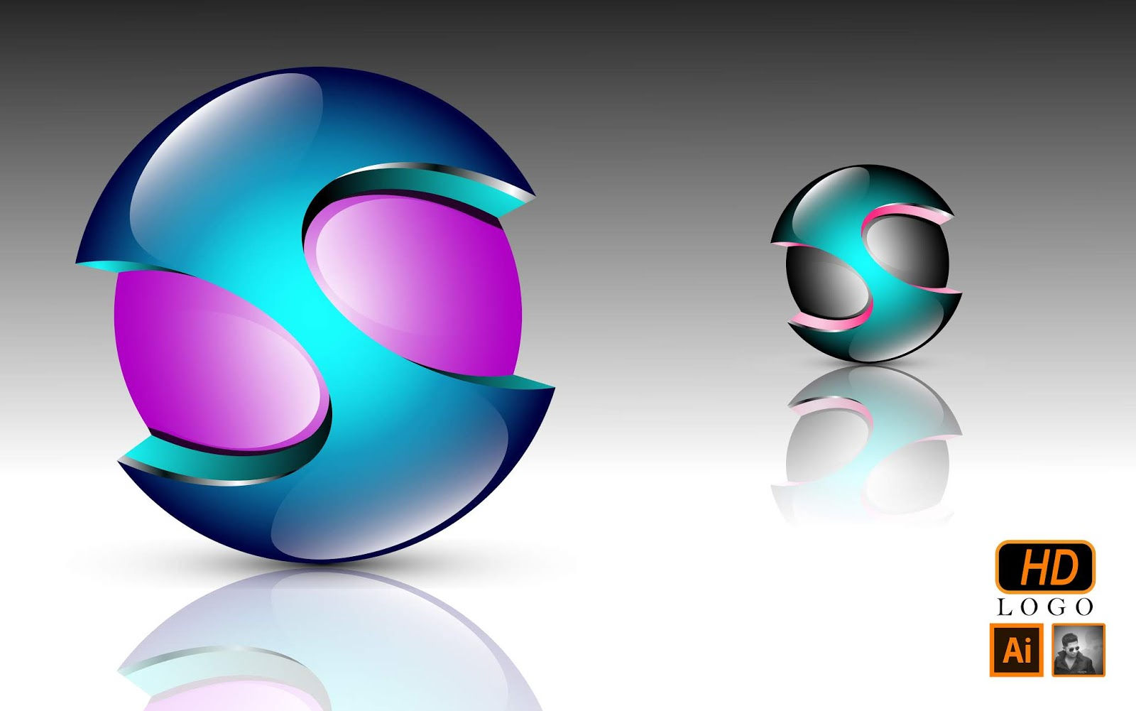 Wallpaper #qx07LZMBlOZrFDOk4M_h10 3D Logo Image