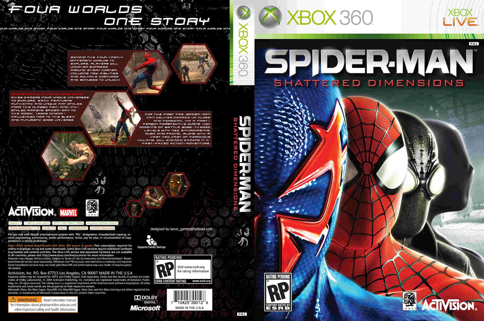 Wallpaper #PWgPGpMBSpphPi3-vhpP308 Ultimate Capas Spider Man Shattered Dimensions Capa Label