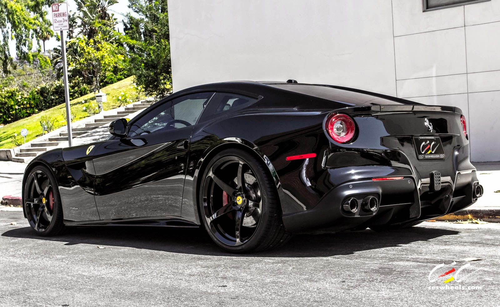 Wallpaper #uBncA48BtGB6xQ78REzQ4 Ferrari F12 on C884 Forged in Gloss Black Finish Cec Wheels