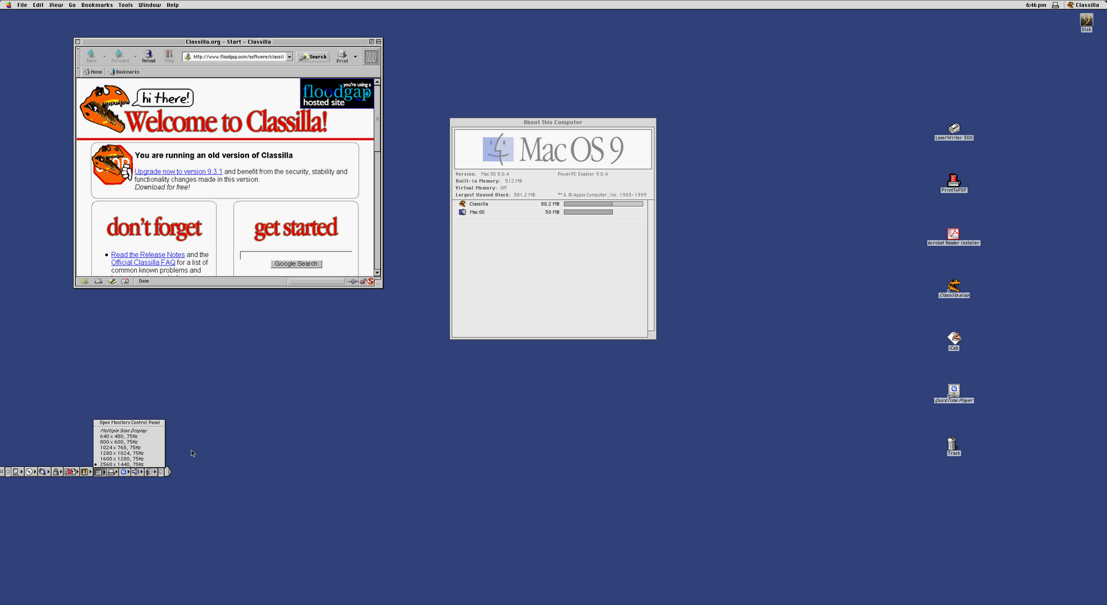 Wallpaper #amjwE5MBSpphPi3-kwI5243 Fortysomething Geek Classic Macos 9 on a 2012 iMac at 2560x1440