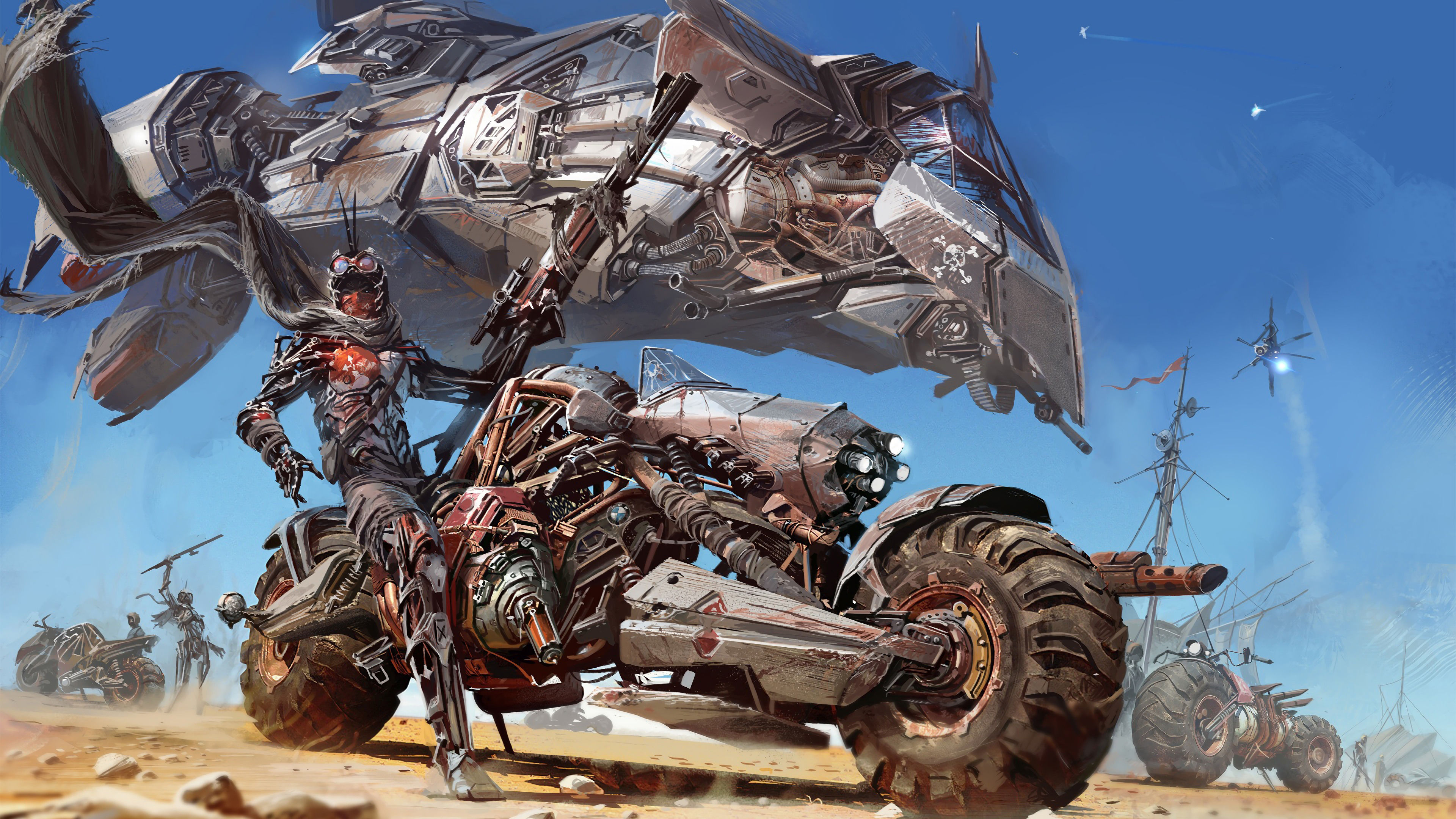 Wallpaper #uWhoHJMBSpphPi3-SyK846 Post Apocalyptic Cyberpunk Motorcycle Sci Fi 4K 134 Wallpaper PC