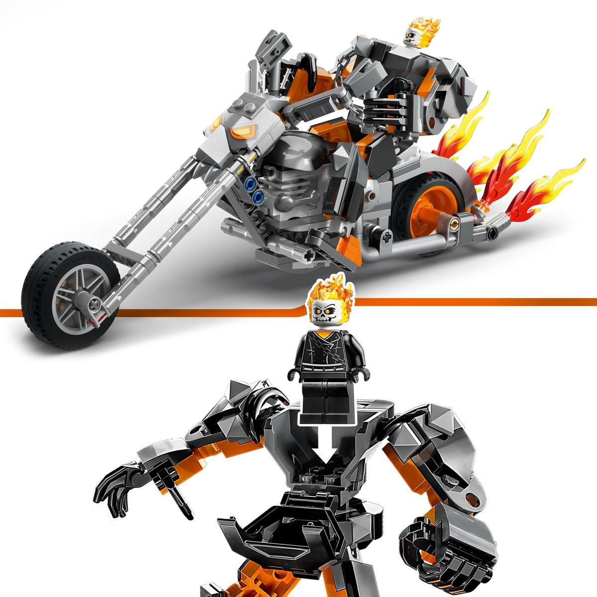 Wallpaper #-fQcOpMBKFX8bn3rG3dX237 Lego Marvel 76245 Ghost Riders Robot Og Motorsykkel Lego for Barn