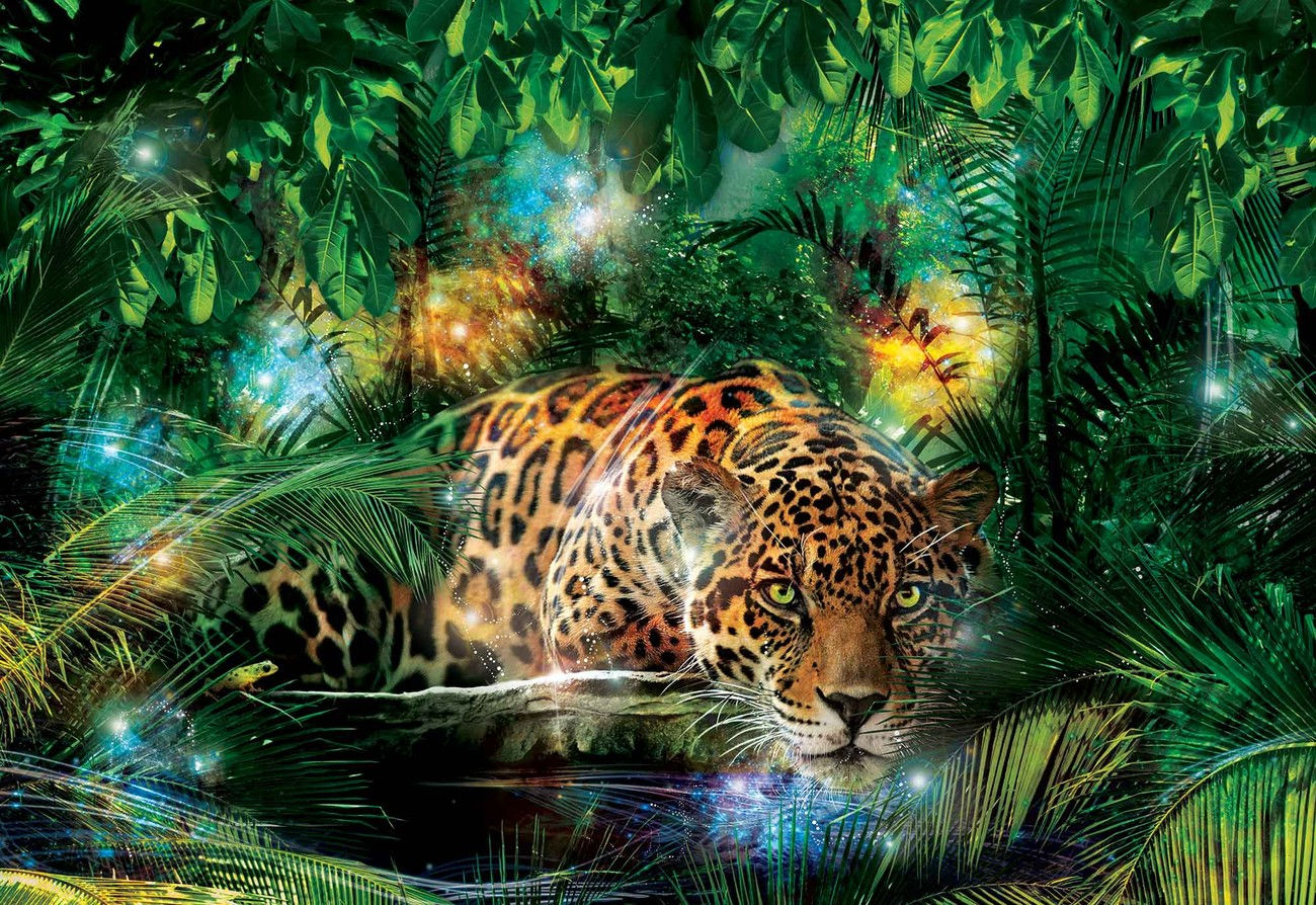 Wallpaper #qH1T8o4Bnwiau_P62QsV2 Leopard in Jungle Wall Paper Mural Buy at Europosters