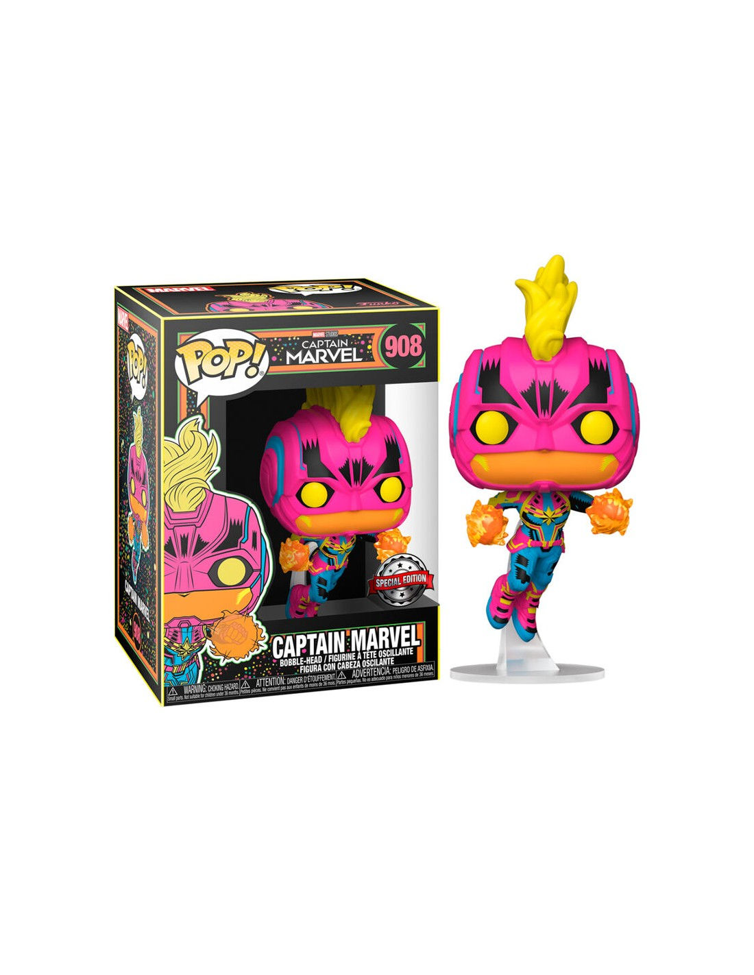 Wallpaper #1qVvOJMBVBiSkHCapo06290 Funko Pop Marvel Studios Capitana Marvel Black Light Exclusive 908