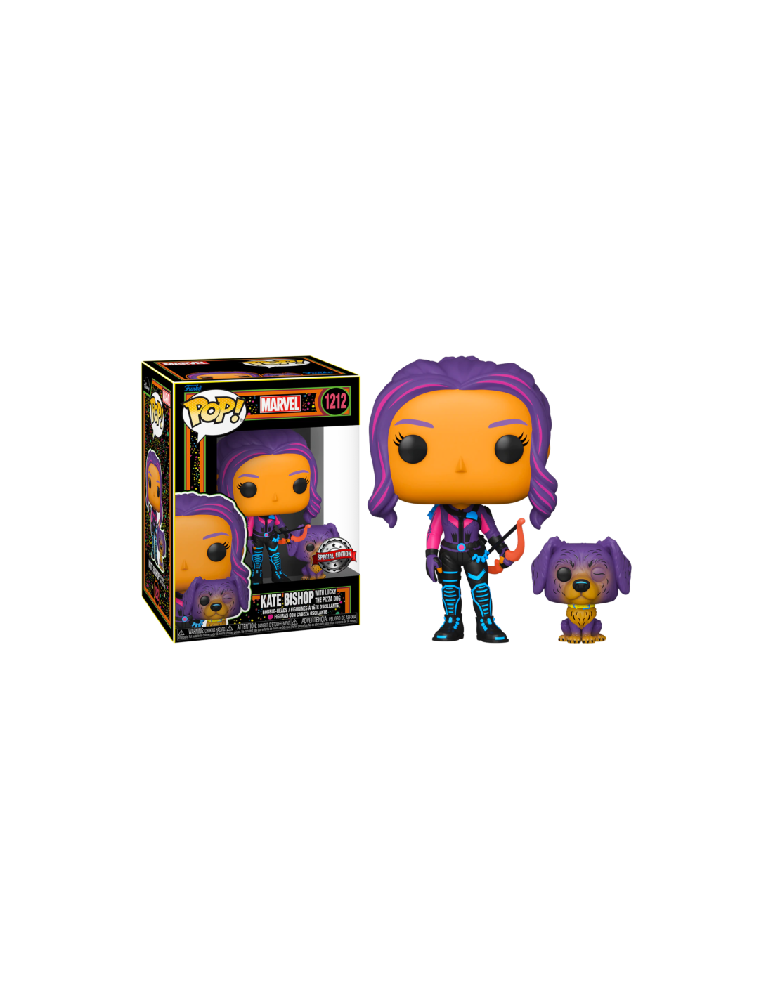 Wallpaper #26VxOJMBVBiSkHCaNo1f218 Funko Pop Marvel Kate Bishop with Lucky the Pizza Dog Special Edition