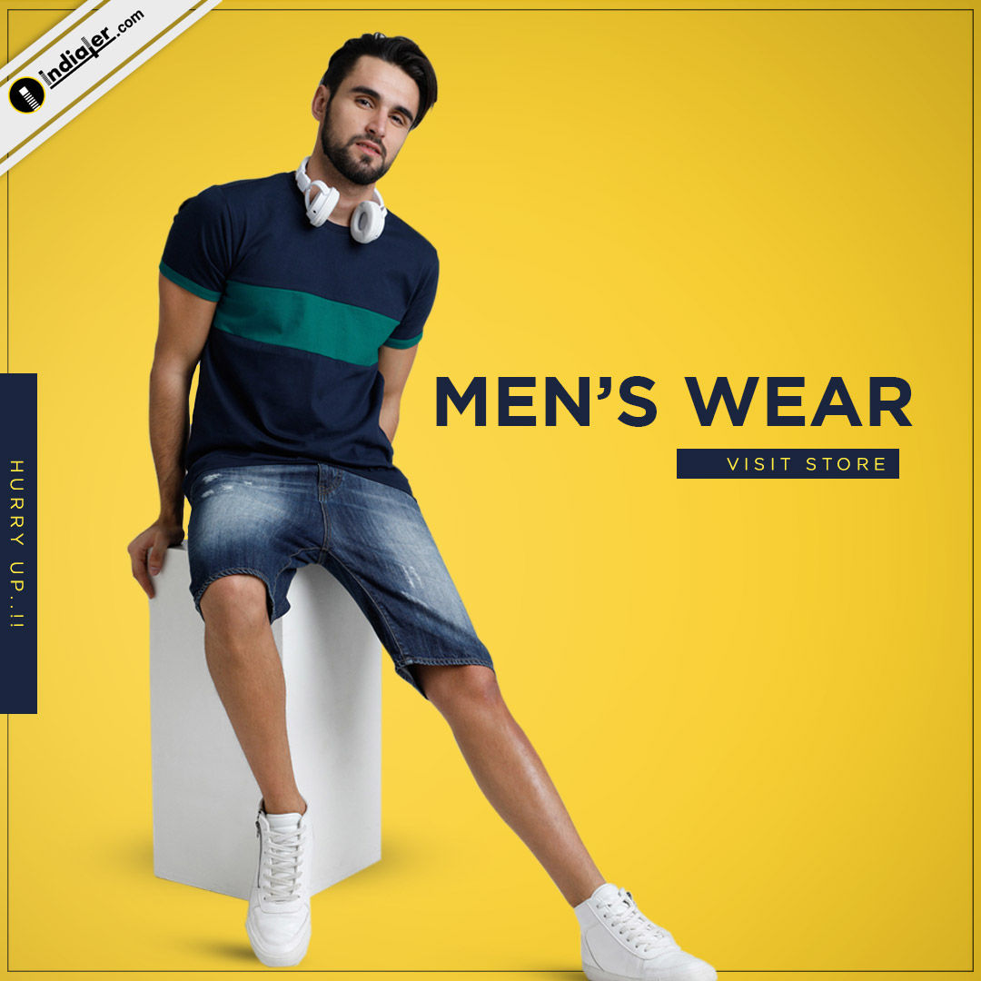 Wallpaper #MBVNNpMB-CQNECa2Lifj370 Men Wear Clothing Banner Design for E Commerce Ads Indiater