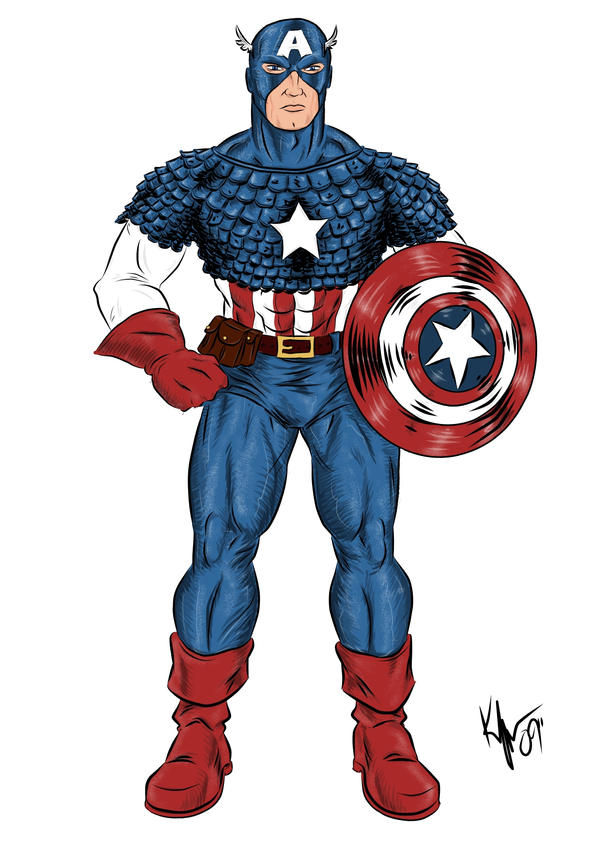 Wallpaper #57jf25IBJvJKYCmE1fhf207 Captain America Color by Kaufee on Deviantart