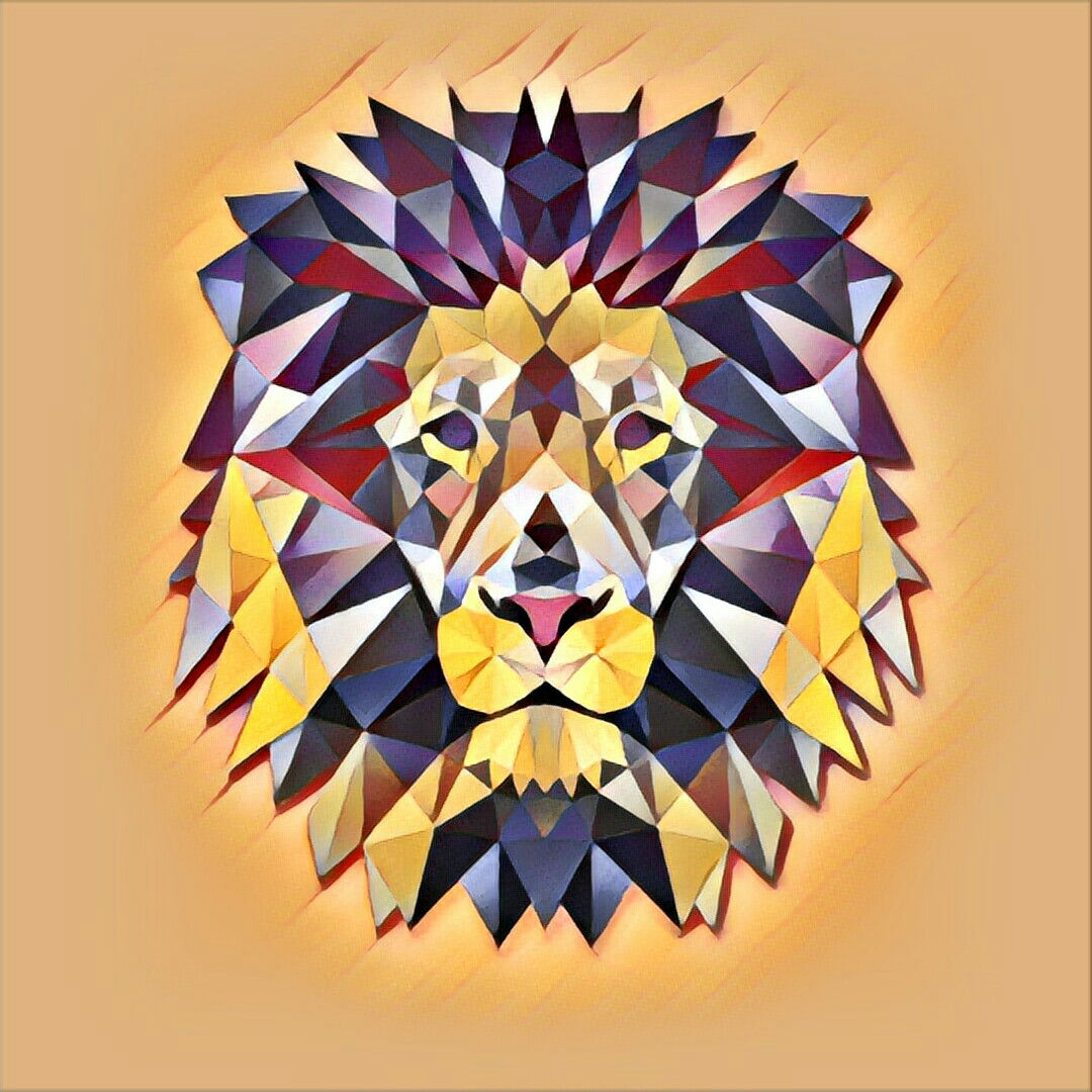 Wallpaper #6mcM8ZIBSpphPi3-jmn887 Lion Head Triangles 30 Painting Bytefreaksnet