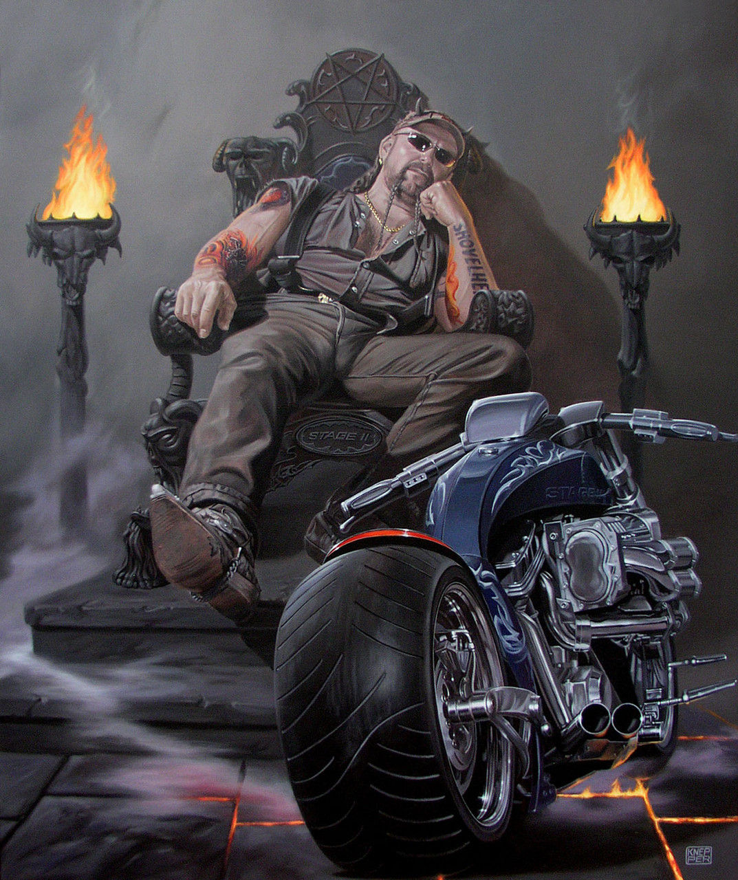 Wallpaper #WkD9LpMBJhL2WPbal7s-183 Motorcycle Art Artist Michael Knepper