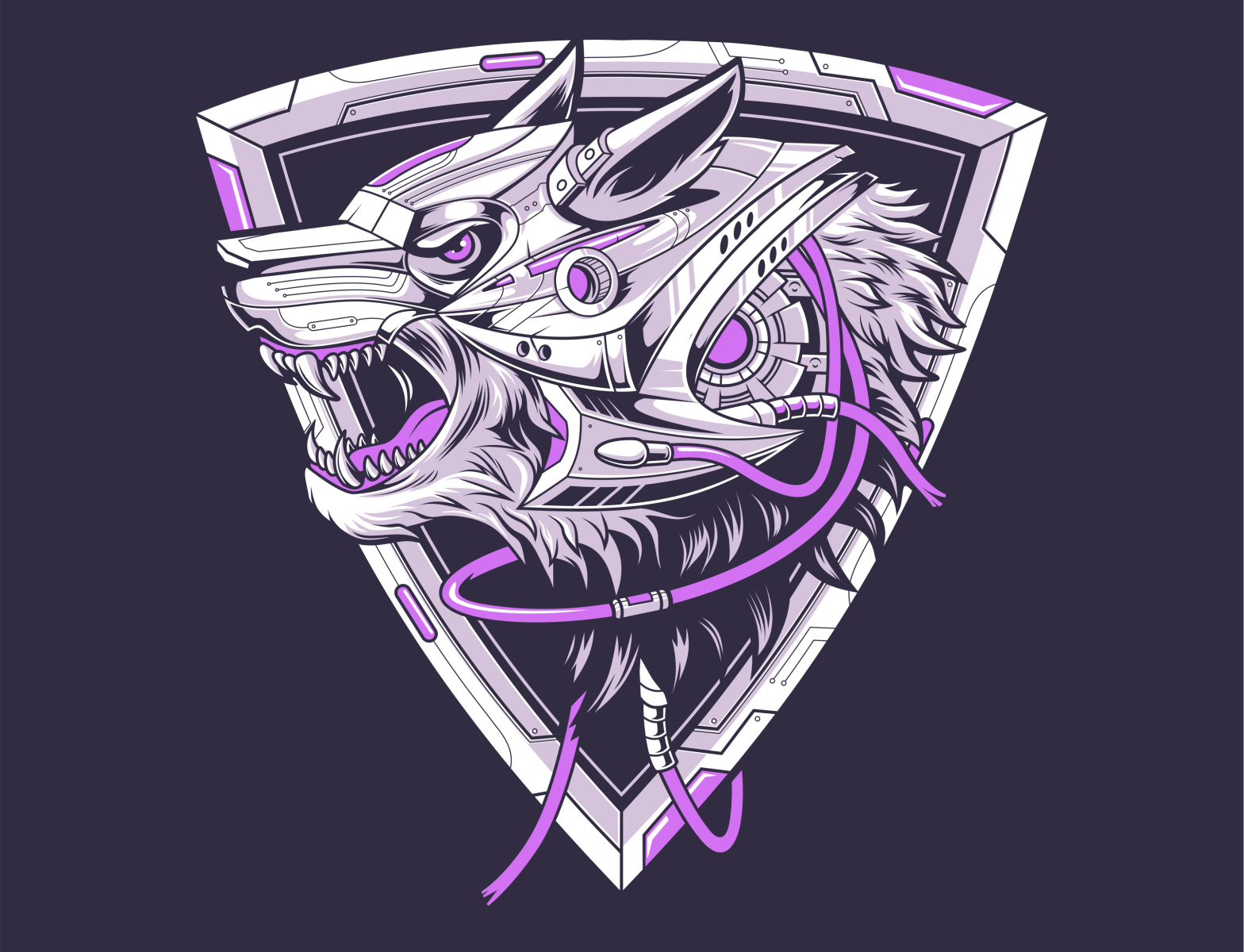 Wallpaper #hn399I4Bnwiau_P6SxF413 Cyberpunk Wolf by Raftor on Dribbble