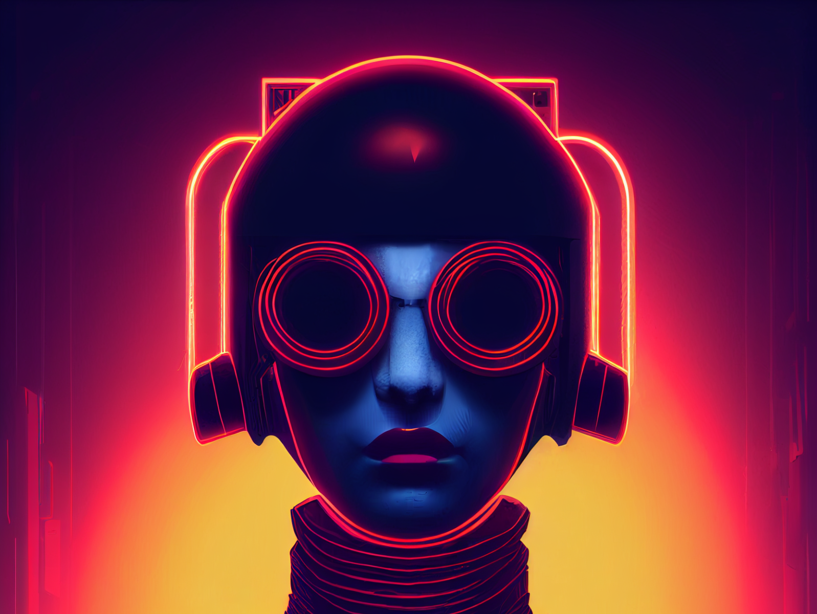 Wallpaper #u32D9I4Bnwiau_P6_A8Z41 Dark Vintage Cyberpunk 2d Matte Illustration by Peter Ross Cuthbert on
