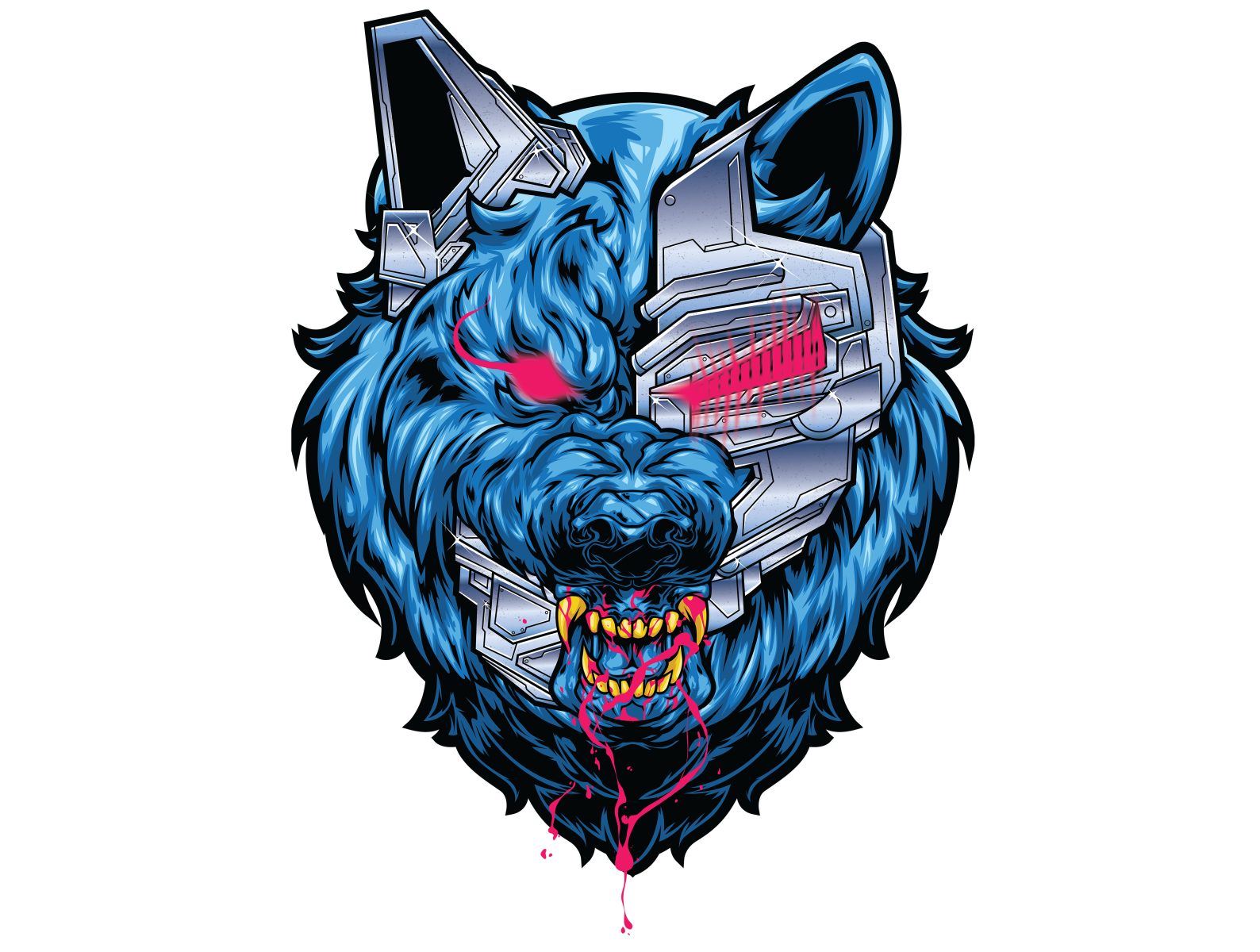 Wallpaper #hn399I4Bnwiau_P6SxF440 Cyberwolf by Shannon Swope on Dribbble
