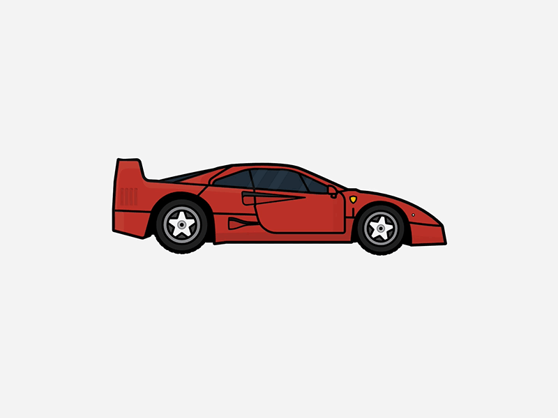 Wallpaper #WrjF3JIBJvJKYCmE7f2M7 Ferrari F40 by Naeim on Dribbble