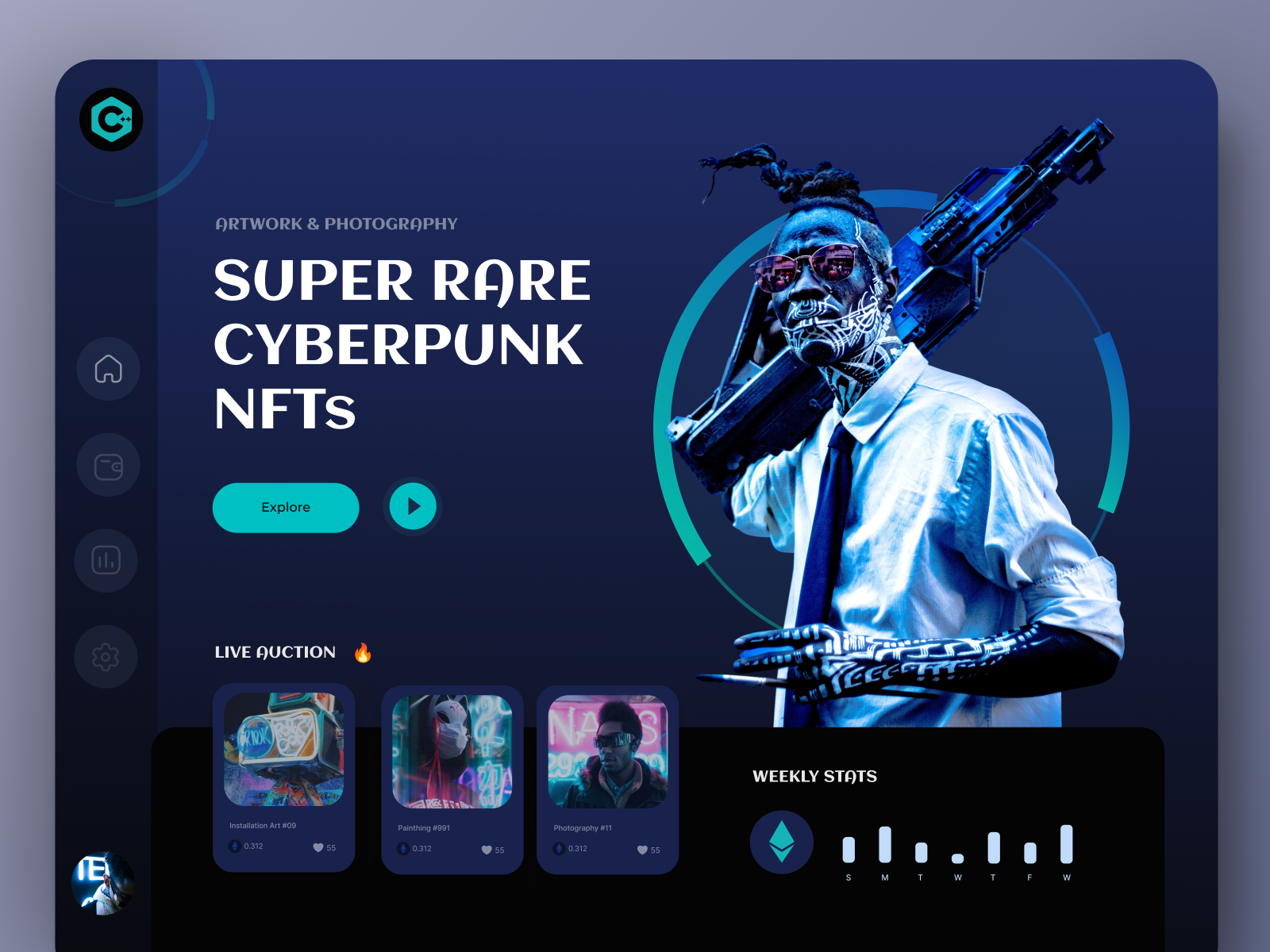 Wallpaper #MGdF-JIBSpphPi3-LInZ265 Cyberpunk Nft Marketplace by Syafrini Nabilla for Plainthing Studio on