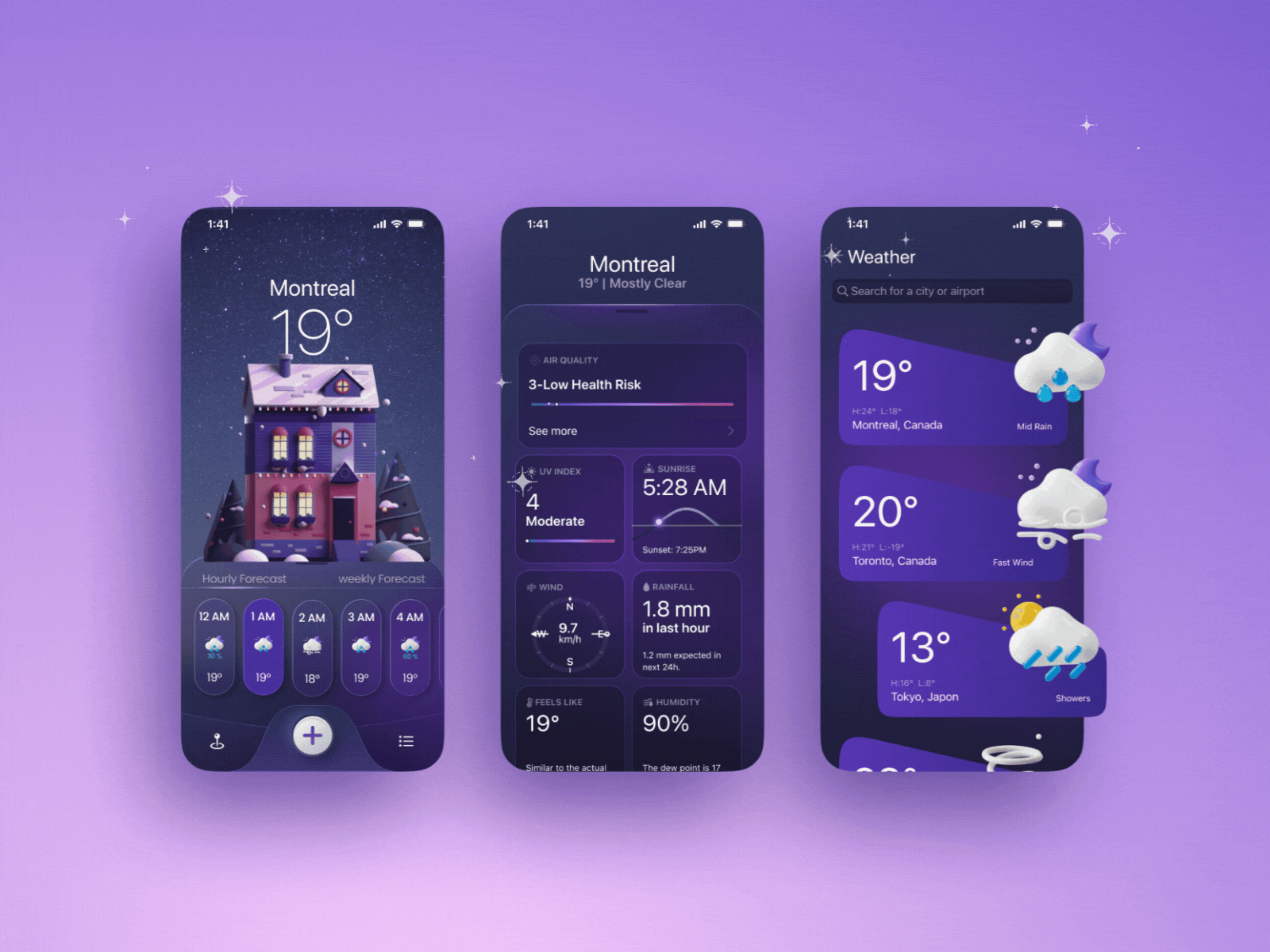 Wallpaper #QWeX9JIBSpphPi3-SXul394 Simplicity at Its Best Modern Minimalist Weather App Ui by Shahzaib
