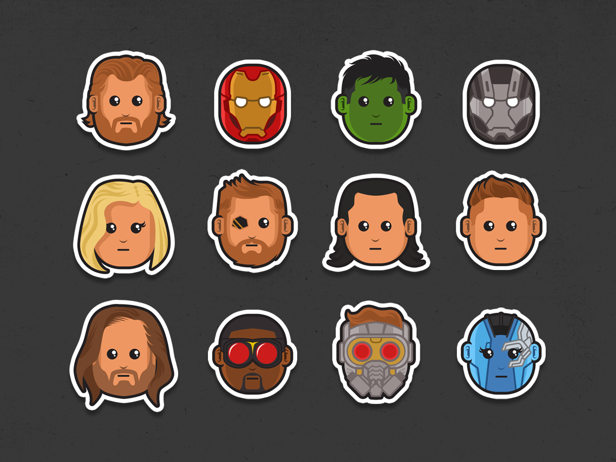 Wallpaper #r2jGFpMBSpphPi3-KwzW48 Chibi Avengers Infinity War Set 1 by Traitor Fork Studios on Dribbble