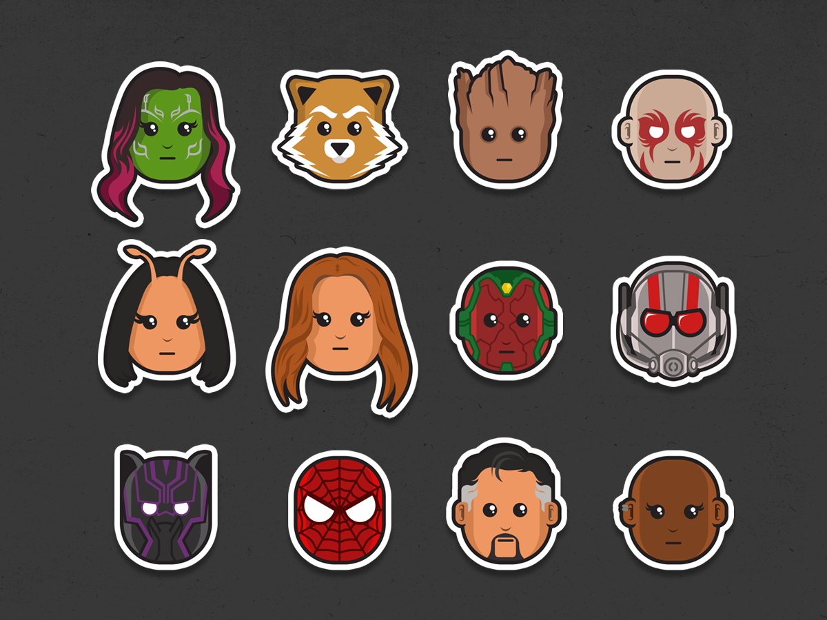 Wallpaper #r2jGFpMBSpphPi3-KwzW60 Chibi Avengers Infinity War Set 2 by Traitor Fork Studios on Dribbble
