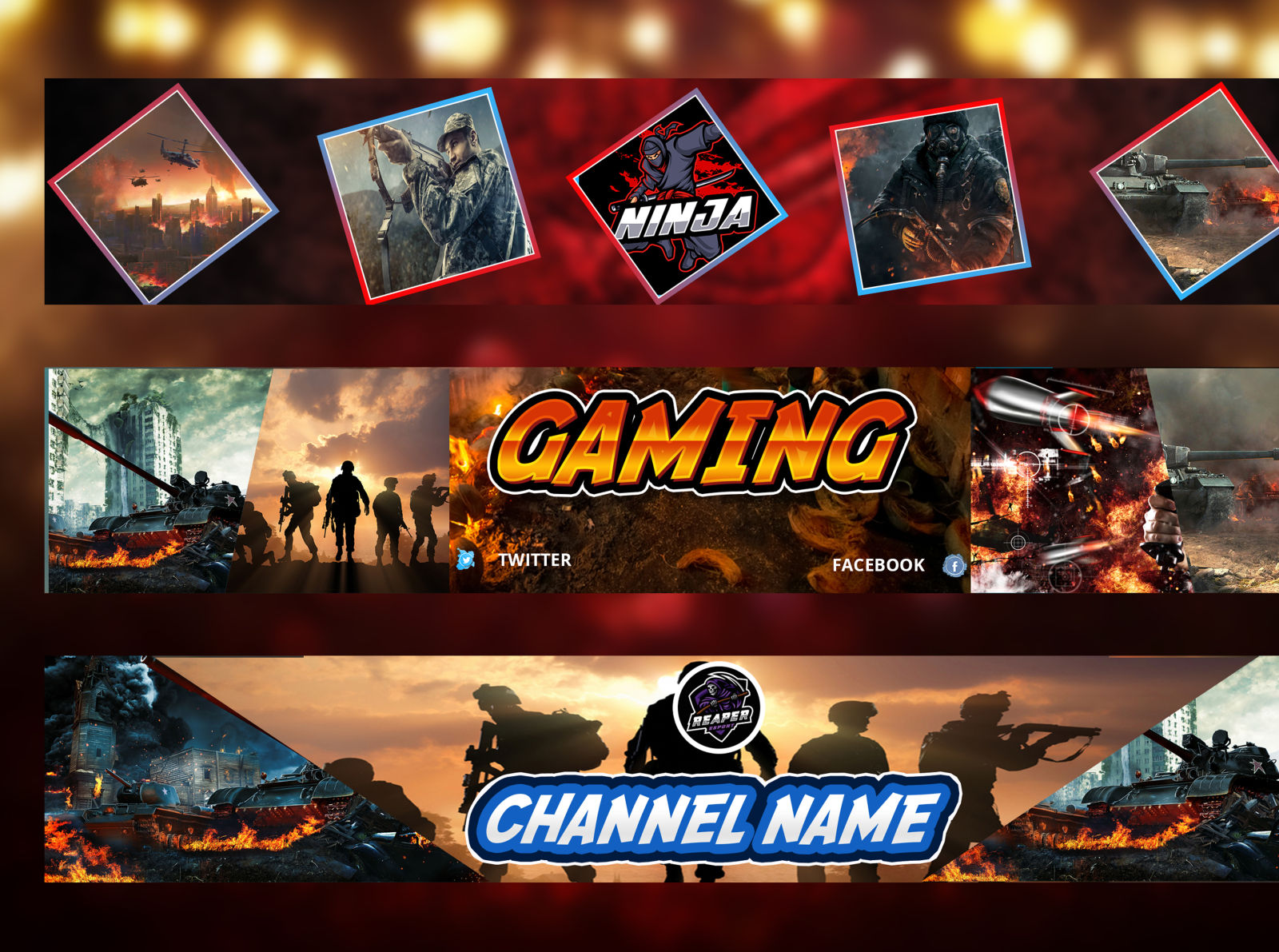 Wallpaper #I-bSMpMBA7IOc3WmXxJb228 Creative and Unique Gaming Youtube Banner by Hosnain Ahmed on Dribbble