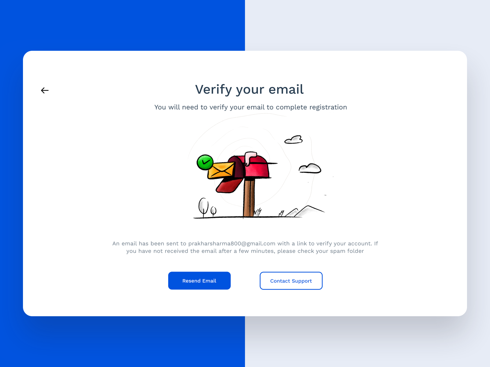 Wallpaper #ZGef9JIBSpphPi3-Vnsf264 Verify Your eMail Screen by Prakhar Neel Sharma on Dribbble