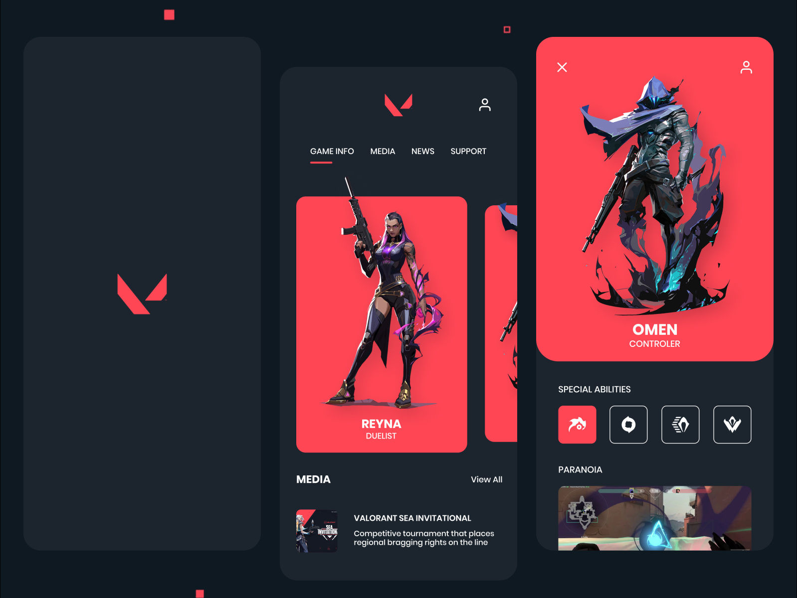 Wallpaper #ZfTEOZMBKFX8bn3ruHft349 Valorant App Design Guide by Rizal Ahmad on Dribbble