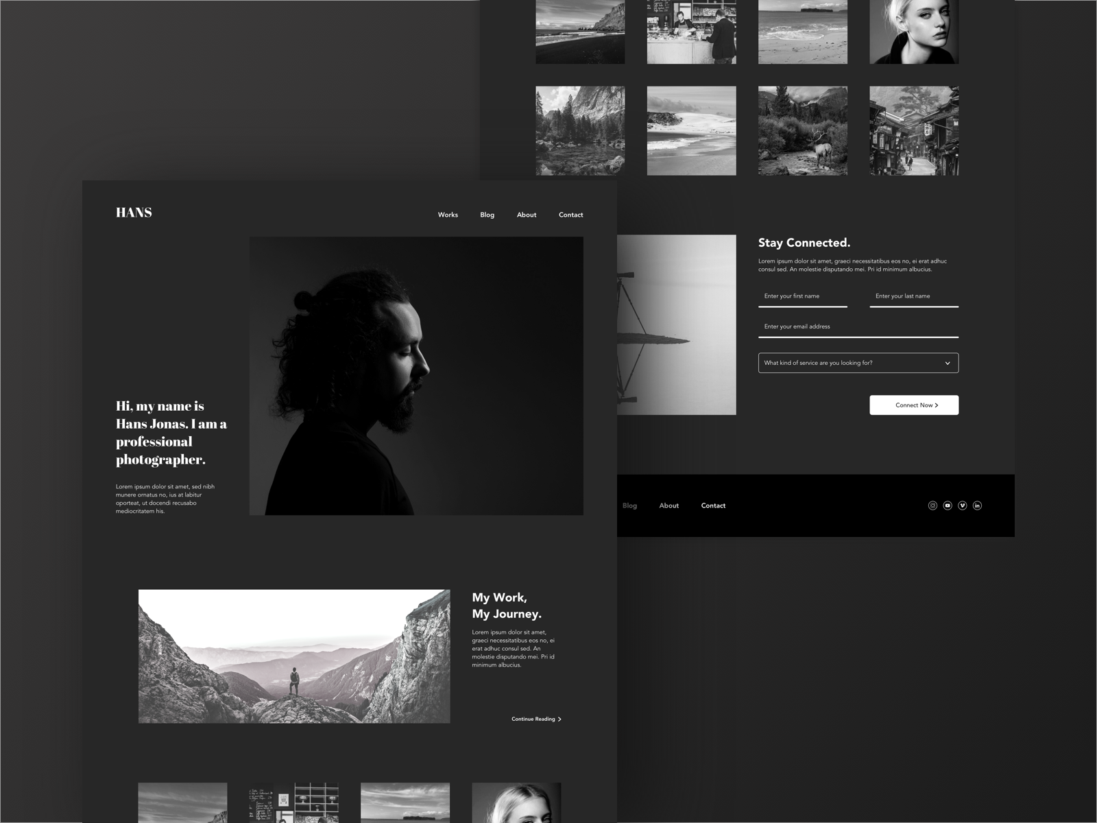 Wallpaper #XR0NLZMBlOZrFDOkqs4j69 Minimal Portfolio Personal Website Concept W Dark Mode by Luke Liu