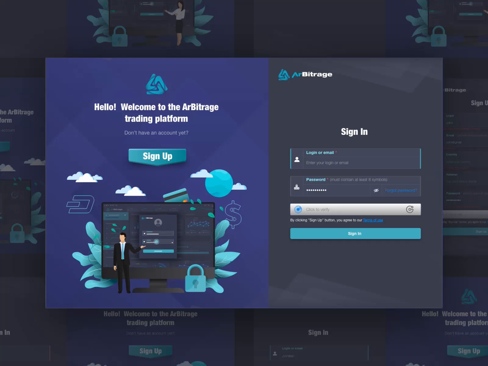 Wallpaper #AGejB5MBSpphPi3-asev161 Sign in Sign Up Page Design for Crypto Trading Platform by Extej Ui Ux