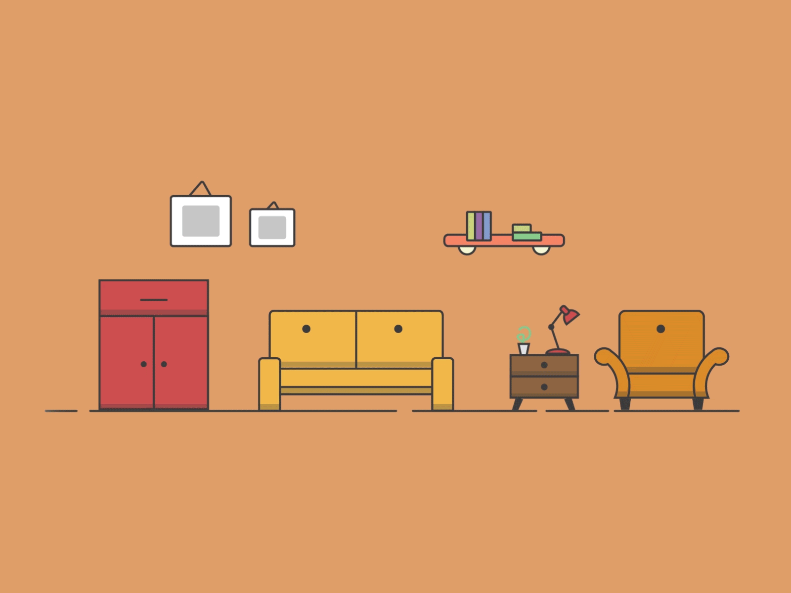 Wallpaper #MWcjC5MBSpphPi3-X9jd87 Living Room by Stefan Devai on Dribbble