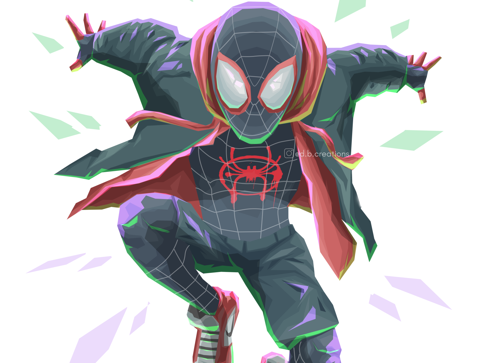 Wallpaper #r6VbOJMBVBiSkHCaO42I108 Miles Morales Spiderverse by Deepak Bhatt on Dribbble