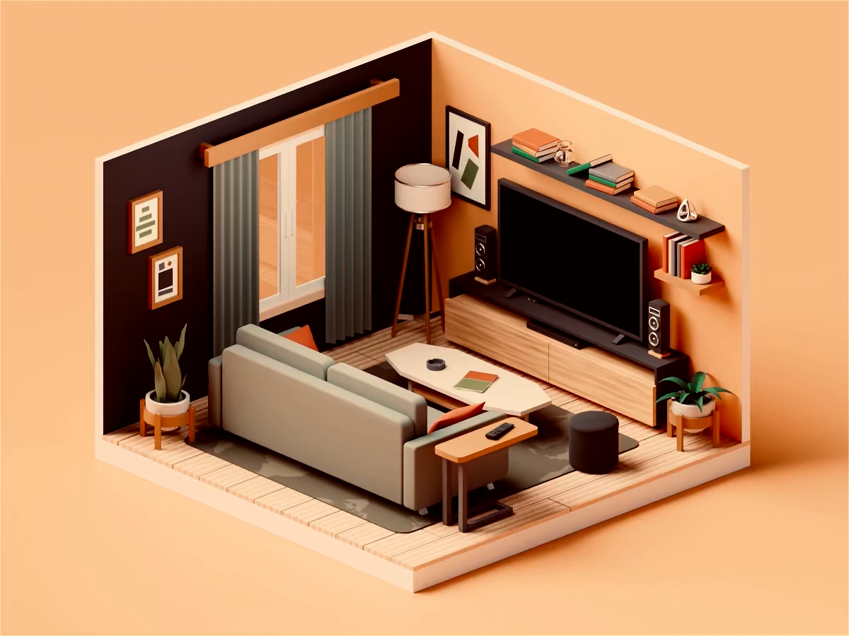 Wallpaper #MWcjC5MBSpphPi3-X9jd157 Living Room Animation by William Foster on Dribbble