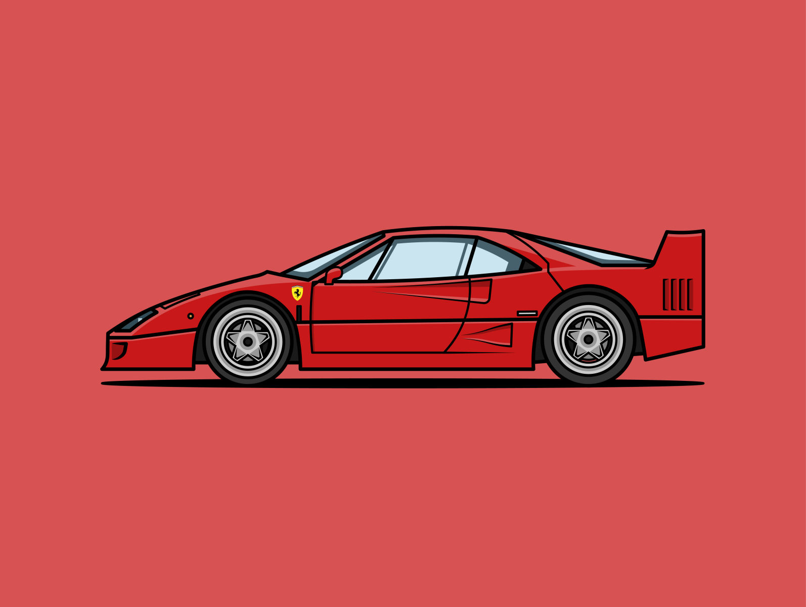 Wallpaper #WrjF3JIBJvJKYCmE7f2M131 Ferrari F40 by Liam Bates on Dribbble