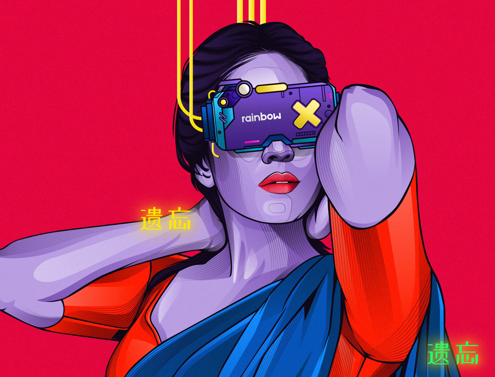 Wallpaper #1MYNM5MBVgN6TXj6Y3ft279 Cyberpunk Illustration by Pulp Fiction on Dribbble