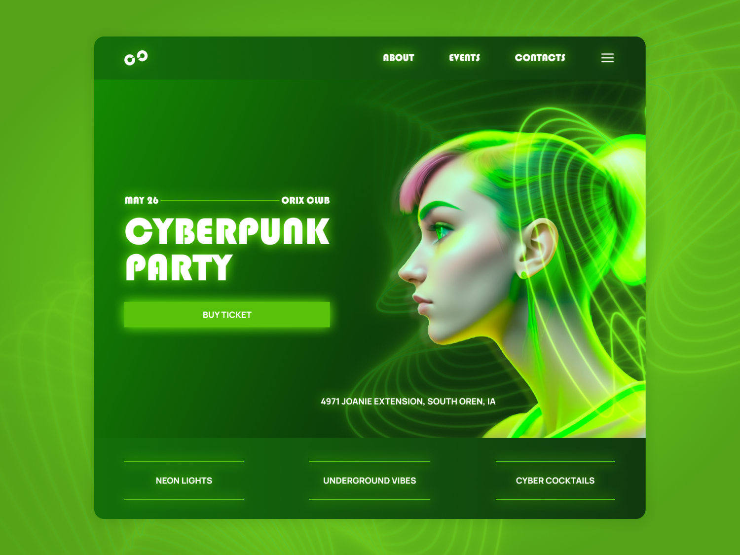 Wallpaper #MGdF-JIBSpphPi3-LInZ241 Cyberpunk Party Website by Anna Bezrukova on Dribbble