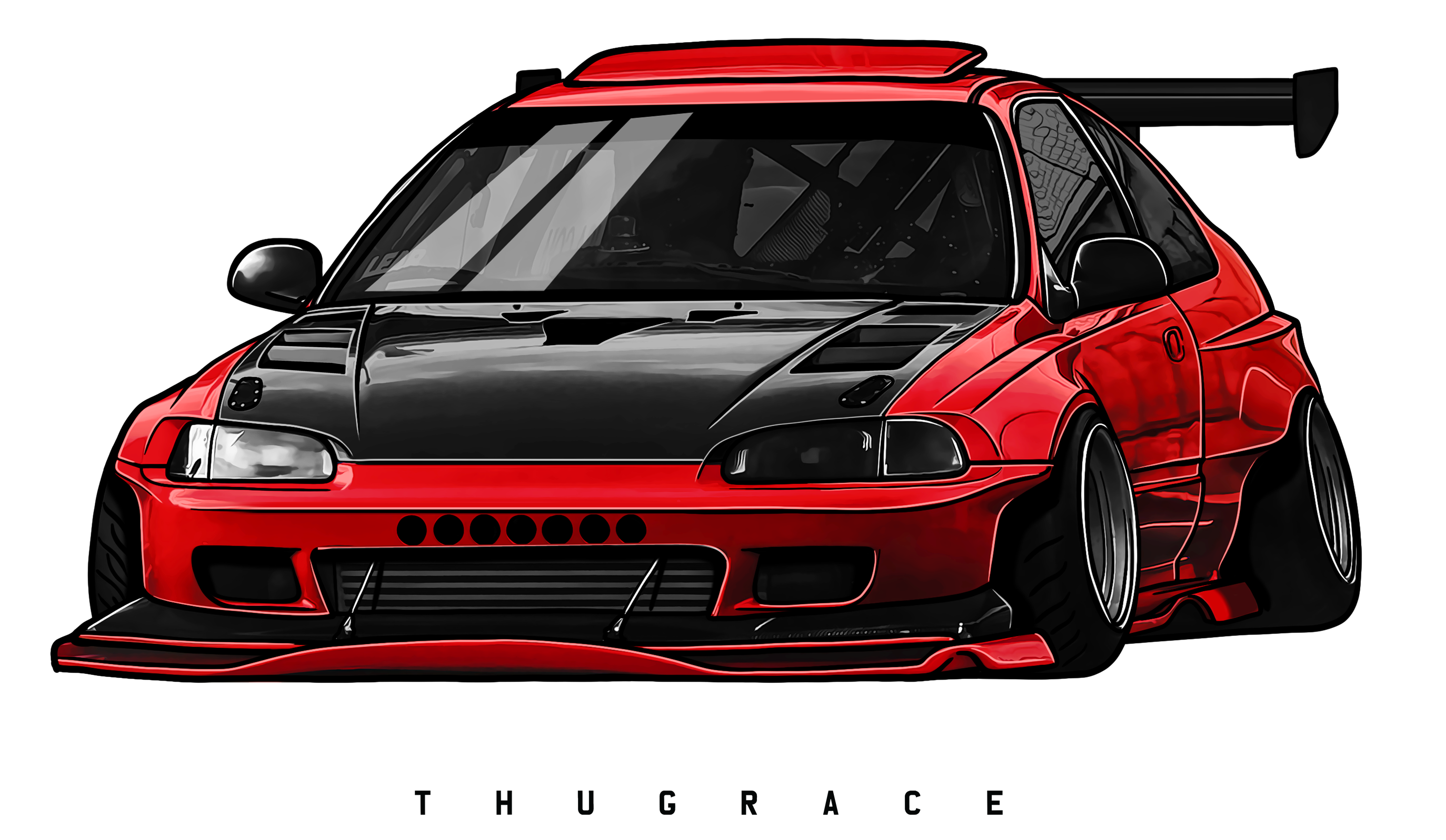 Wallpaper #i2feEpMBSpphPi3-vv0R291 Honda Civic Modified by Tworaconteur on Dribbble